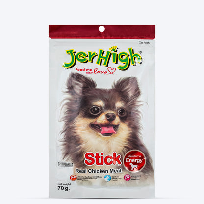 Jerhigh Stick Dog Treat Made with Real Chicken Meat - Heads Up For Tails