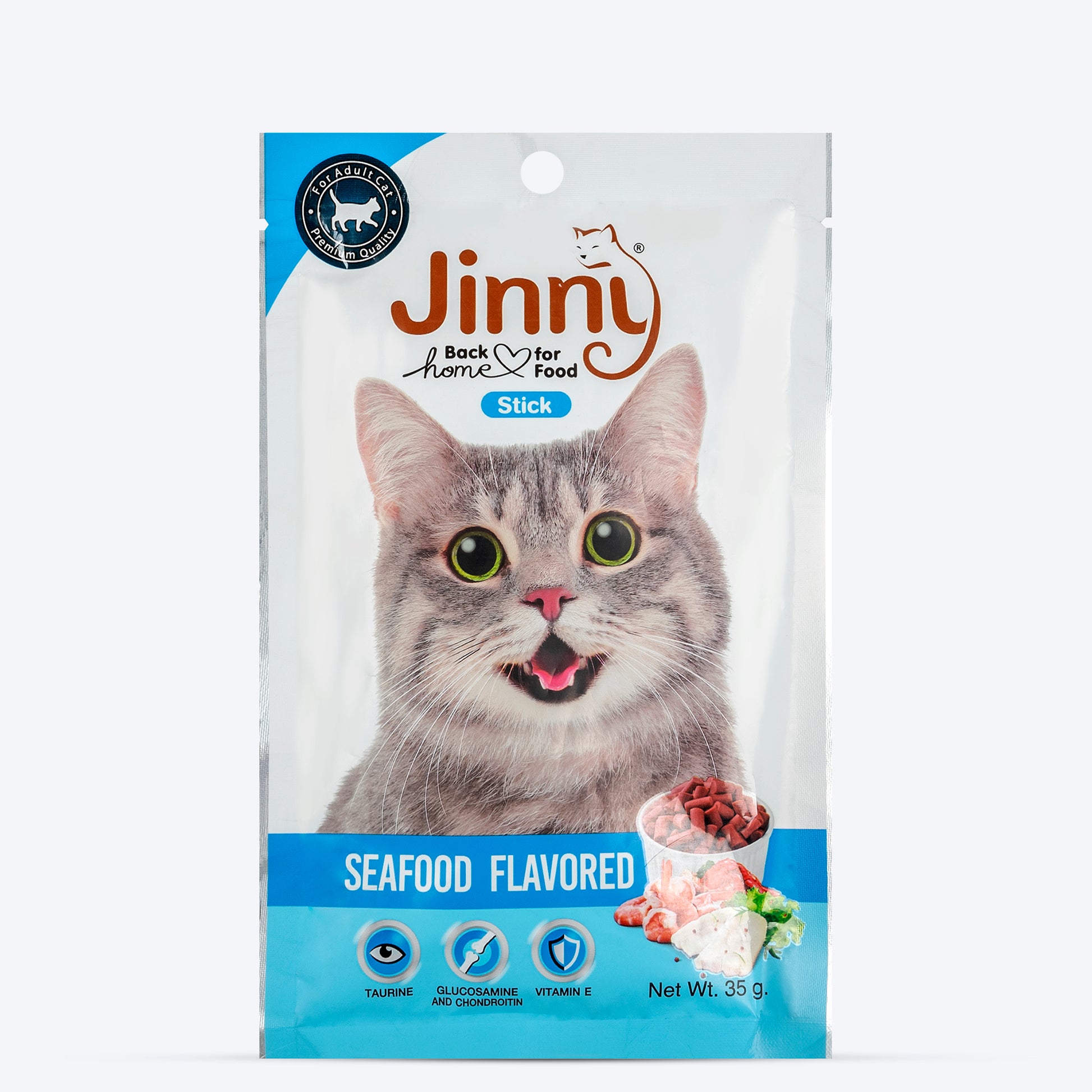 JerHigh Sea Food Cat Snack - 40 g - Heads Up For Tails