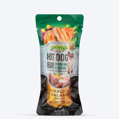 JerHigh Hotdog-Bar Dog Treat - Chicken and Vegetable - 150 g_01