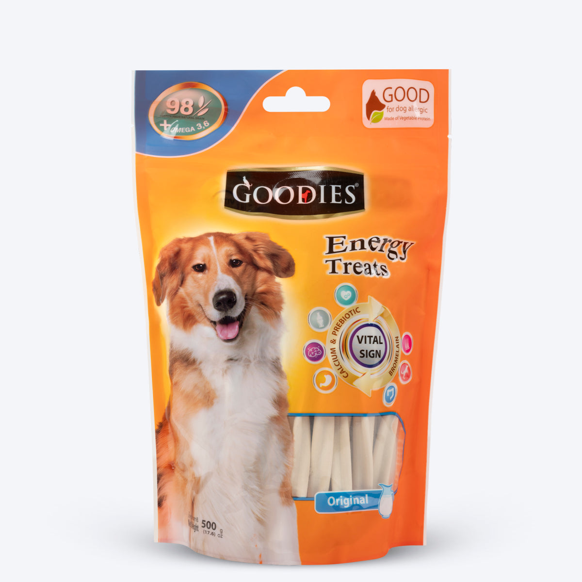 Goodies Energy Dog Treats - Calcium - 500 g, Calcium Source
