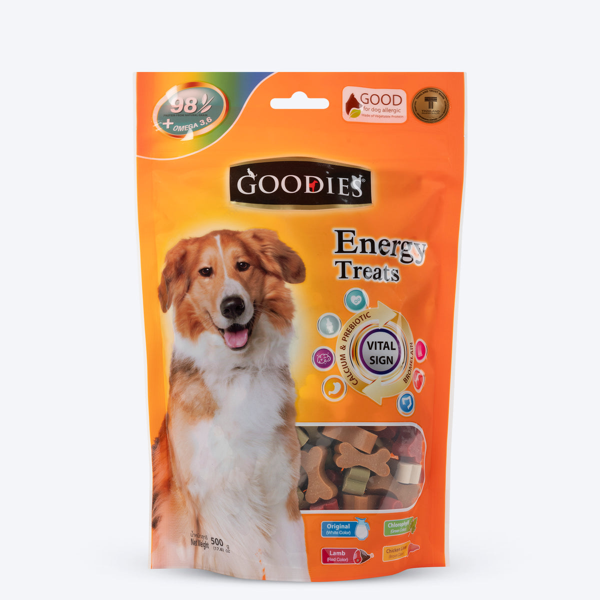 Goodies Energy Dog Treats - Bone Shaped - 500 g