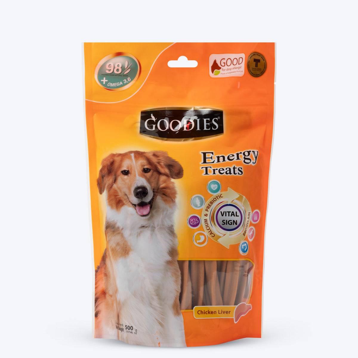 Goodies Energy Dog Treats - Chicken Liver - 500 g