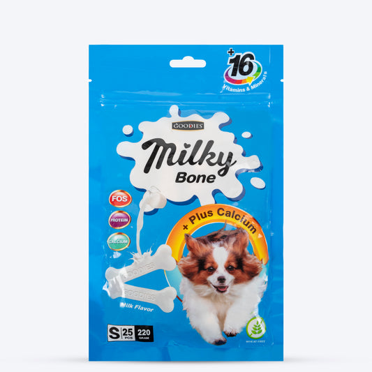 Goodies Gluten Free Milky Bones Dog Treat - Heads Up For Tails