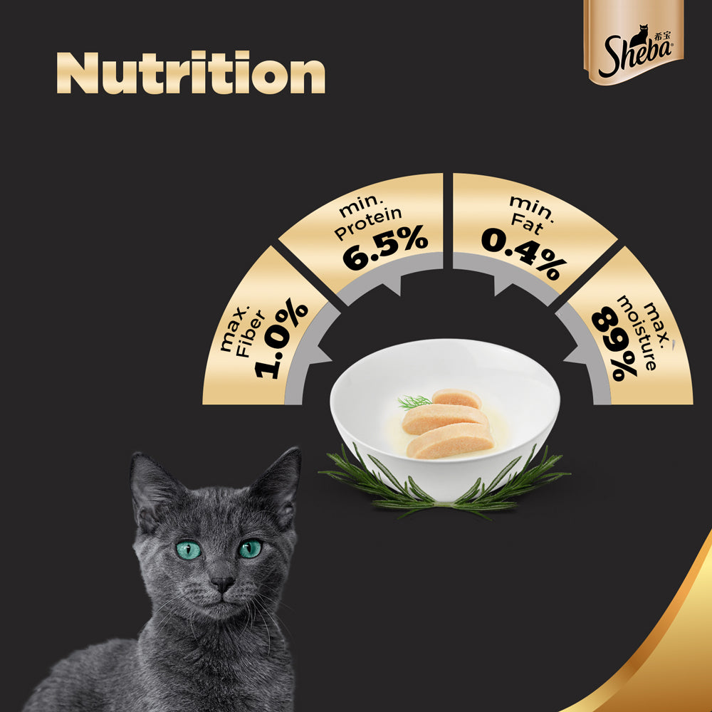 Sheba Rich Chicken Premium Loaf Adult Wet Cat Food 70 g Packs