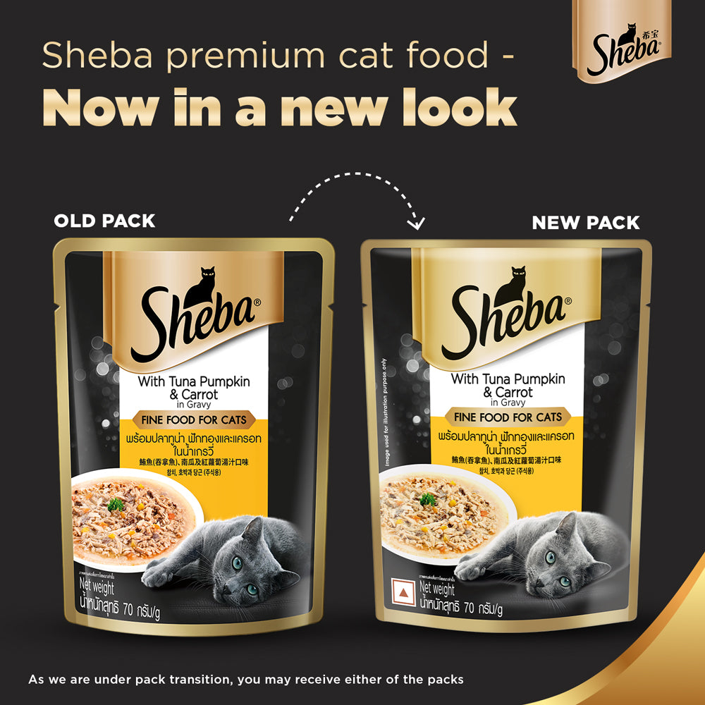 Sheba Rich Premium Tuna Pumpkin & Carrot In Gravy Adult Wet Cat Food - 70 g Packs_02