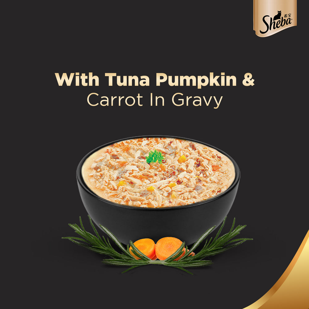 Sheba Rich Premium Tuna Pumpkin Carrot In Gravy Adult Wet Cat