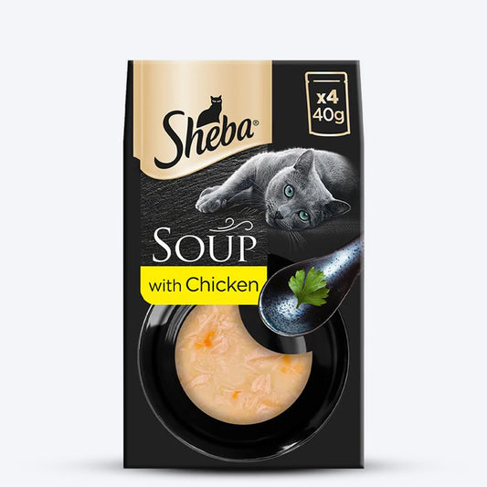 Sheba Soup With Chicken Wet Food For Cat - 40 gm x 4 pcs