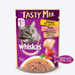 Whiskas Tasty Mix Wet Food Made With Real Fish(Tuna), Chicken & Carrot in Gravy For Adult (1+ year) Cat - 70 gm Pack