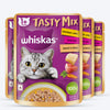 Whiskas Tasty Mix Wet Food Made With Real Fish(Tuna), Chicken & Carrot in Gravy For Adult (1+ year) Cat - 70 gm Pack - Heads Up For Tails