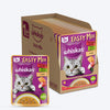 Whiskas Tasty Mix Wet Food Made With Real Fish (Seafood Cocktail & Wakame Seaweed) in Gravy For Adult (1+ year) Cat - 70 gm Pack - Heads Up For Tails