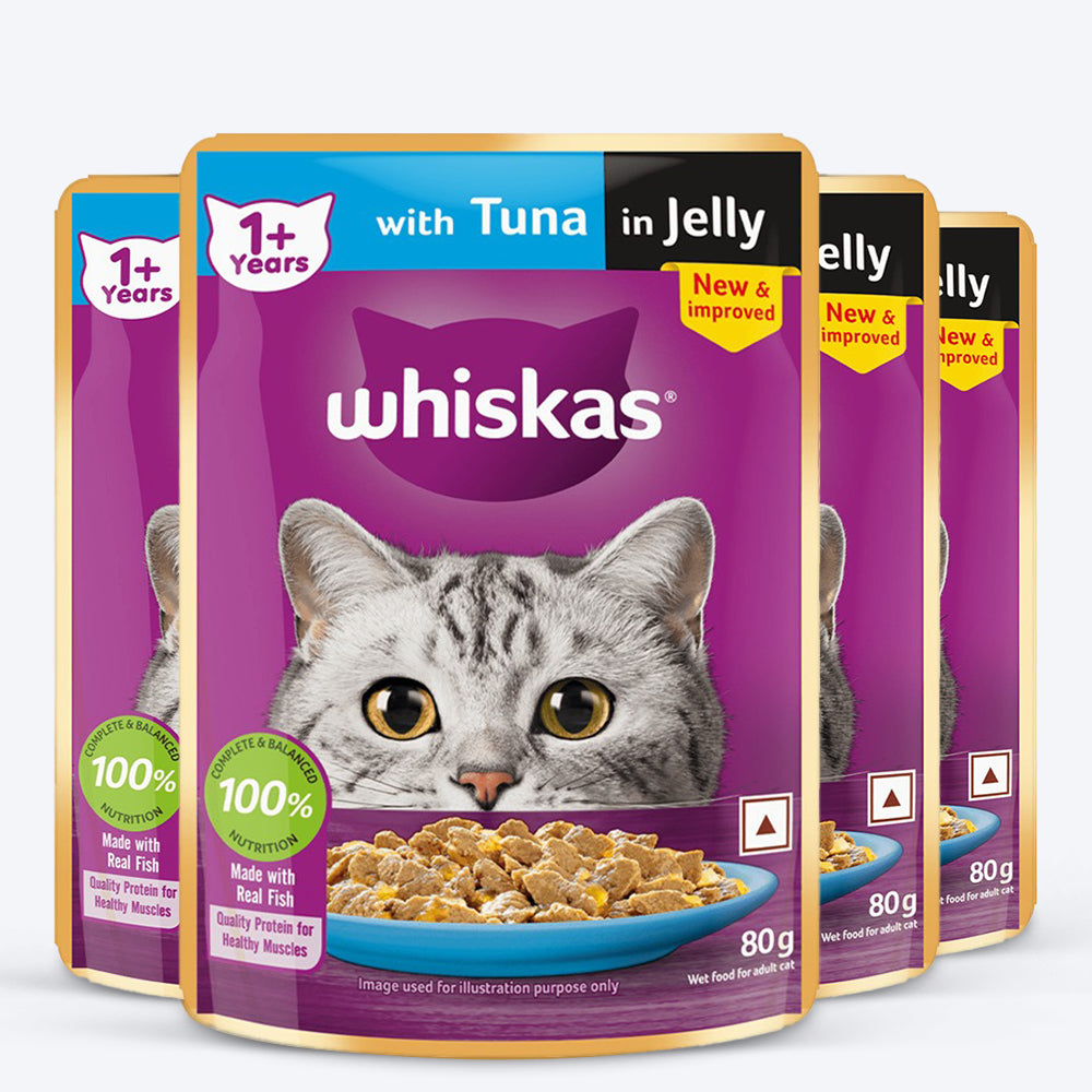 Whiskas Tuna in Jelly  (1+ Years) Wet Food For Adult Cat - 80 gm Packs_09