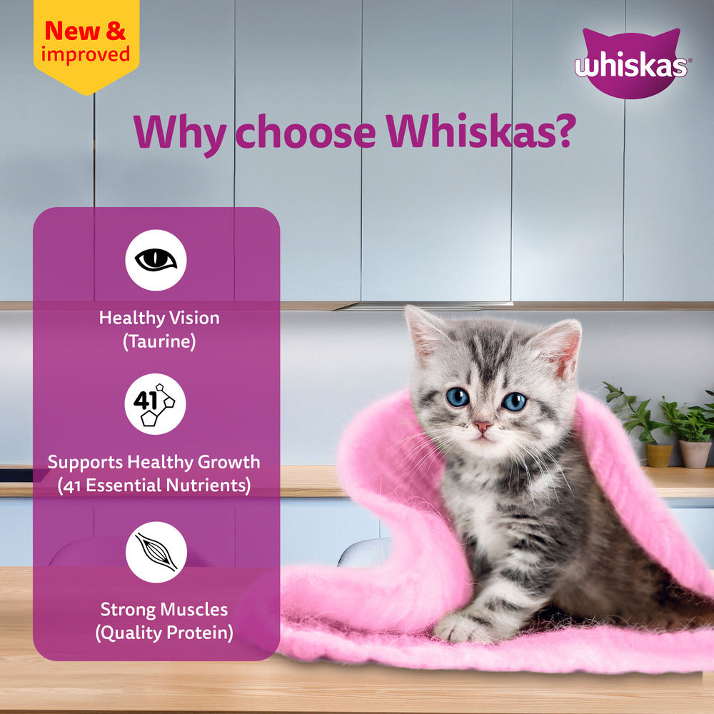 Whiskas Tuna in Jelly (2-12 Months) Wet Food For Kitten - 80 gm Pack