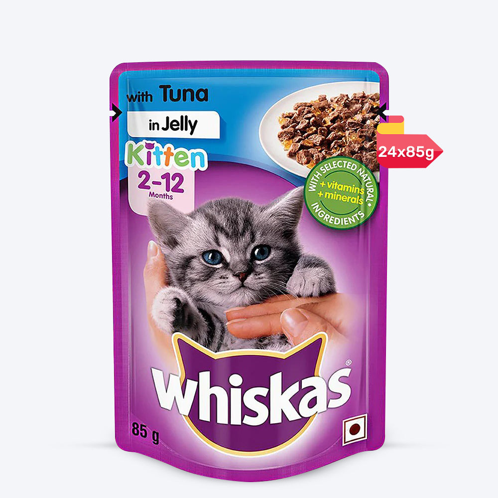 Whiskas Tuna in Jelly Wet Kitten Food - 85 g packs - Heads Up For Tails