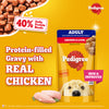 Pedigree Chicken & Liver Chunks In Gravy Adult Dog Wet Food - 130 g - Heads Up For Tails