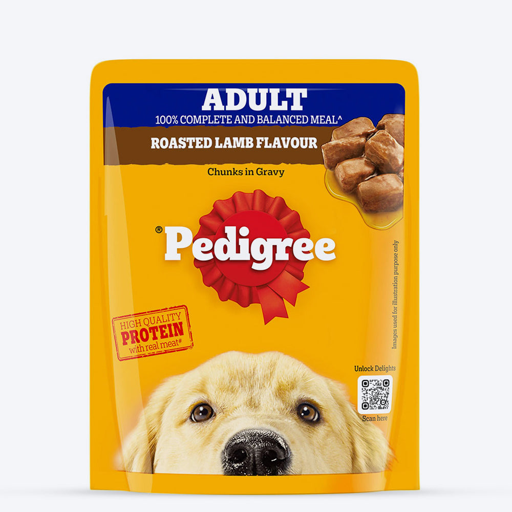 Pedigree Roasted Lamb Chunks In Gravy Adult Dog Wet Food - 70 gm