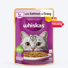 Whiskas Salmon in Gravy (1+ Years) Wet Food For Adult Cat - 80 gm Pack - Heads Up For Tails