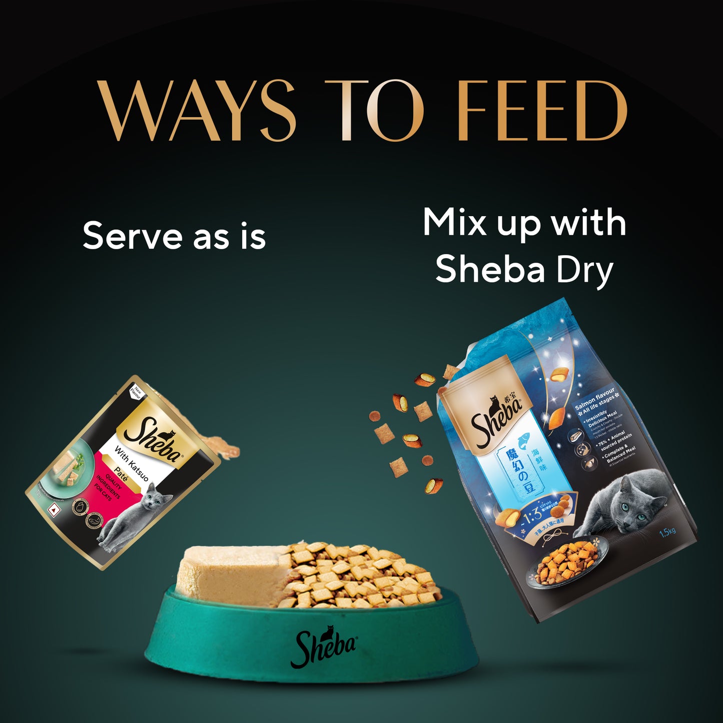 Sheba Katsuo Pate Wet Food For Adult Cat - 70 gm - Heads Up For Tails