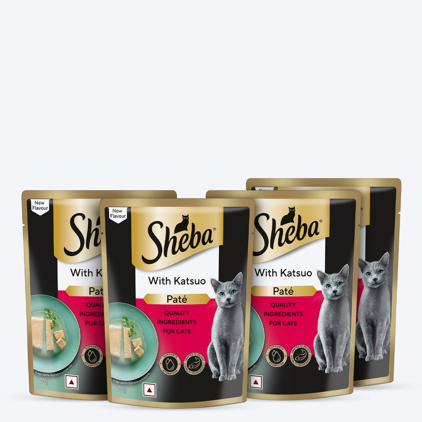 Sheba Katsuo Pate Wet Food For Adult Cat - 70 gm - Heads Up For Tails