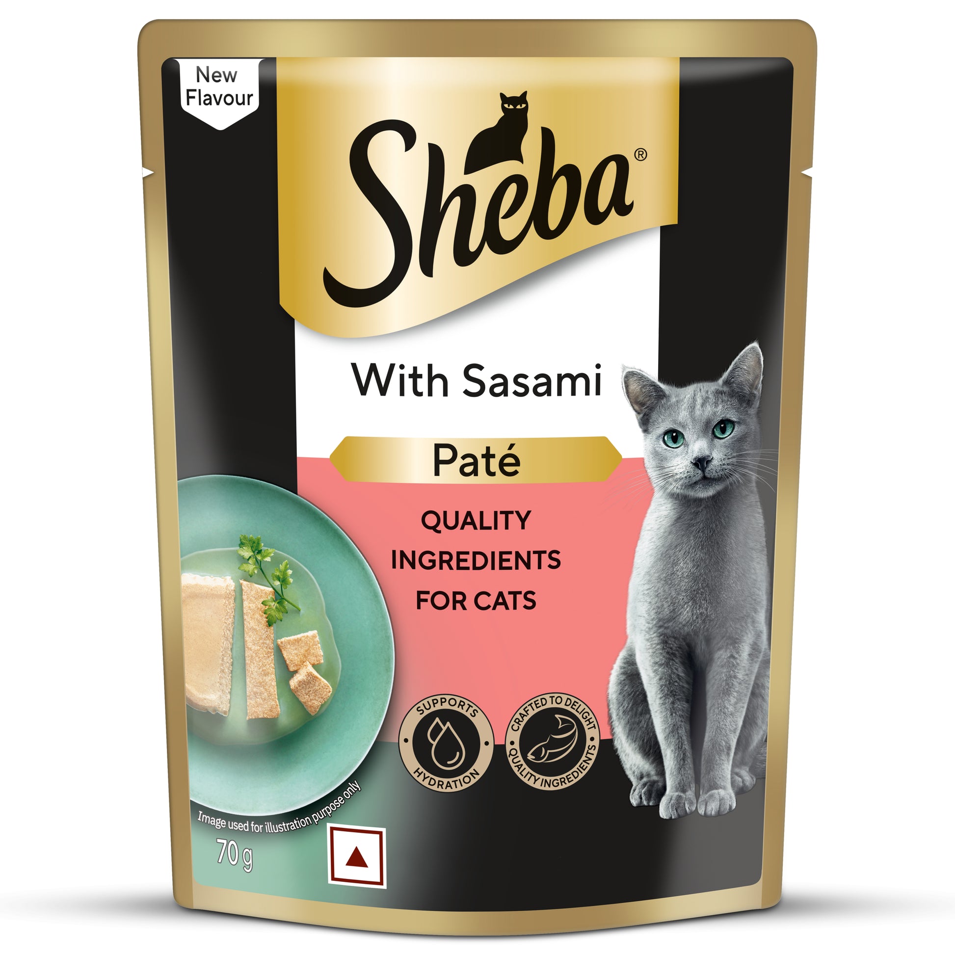 Sheba Sasami Pate Wet Food For Adult Cat - 70 gm - Heads Up For Tails