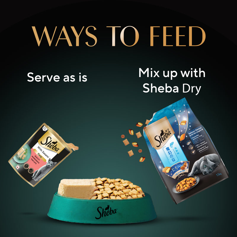 Sheba Sasami Pate Wet Food For Adult Cat - 70 gm - Heads Up For Tails
