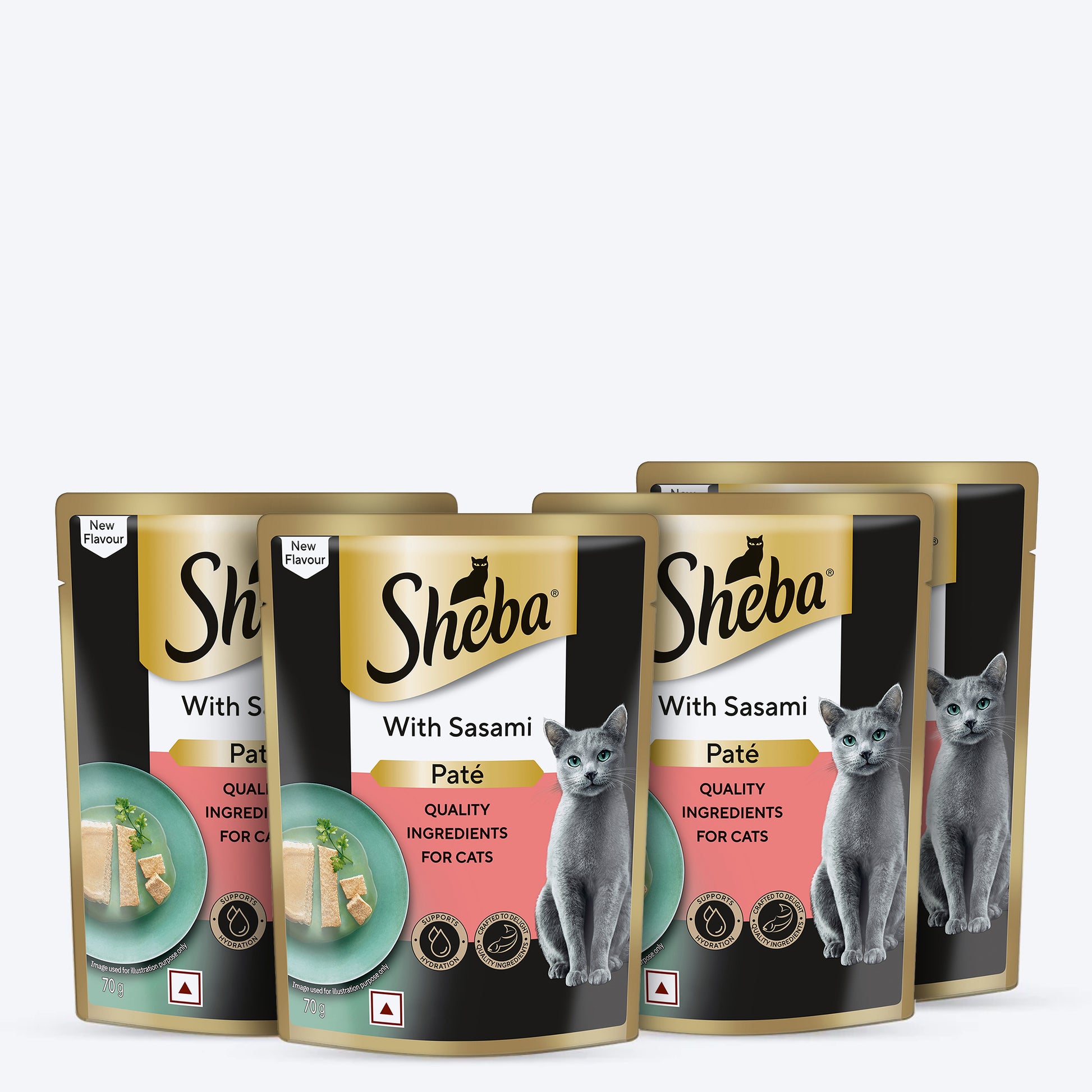 Sheba Sasami Pate Wet Food For Adult Cat - 70 gm - Heads Up For Tails