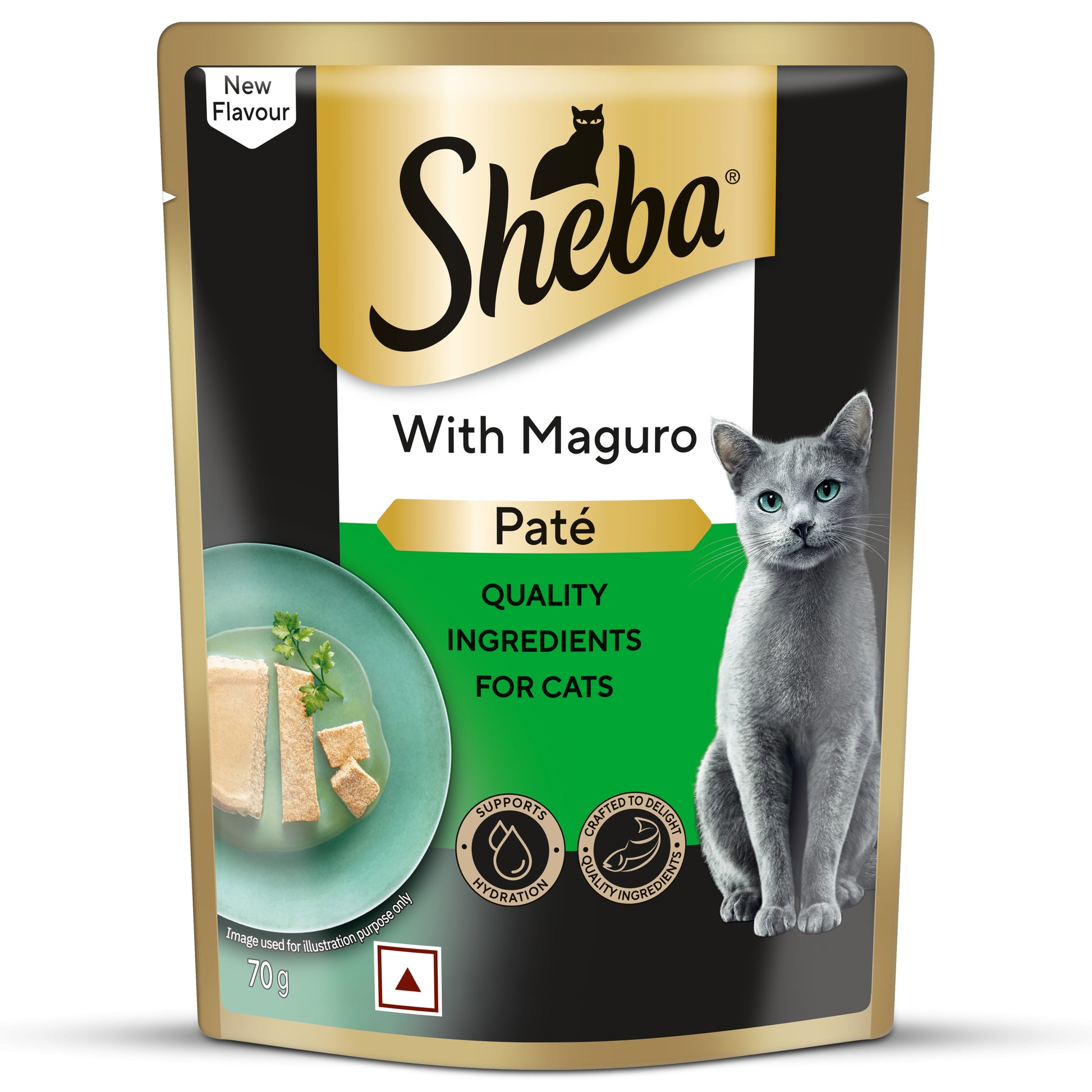 Sheba Maguro Pate Wet Food For Adult Cat - 70 gm - Heads Up For Tails