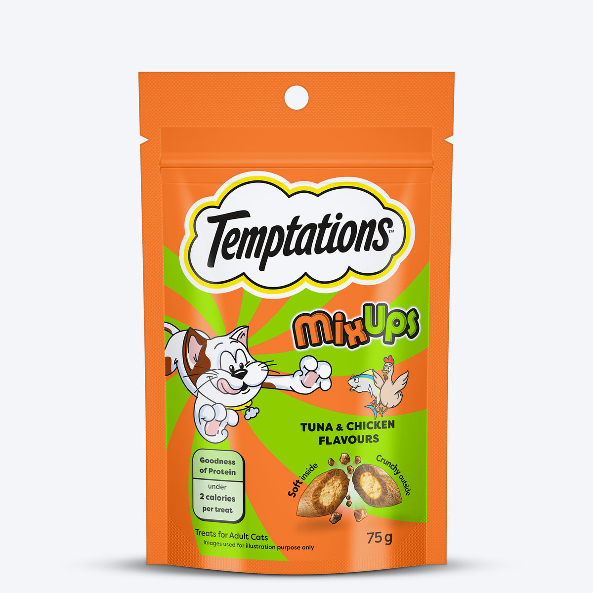 Temptations MixUps Tuna &amp; Chicken Flavours Cat Treat - 75 g