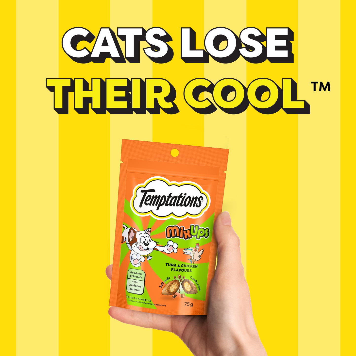 Temptations MixUps Tuna & Chicken Flavours Cat Treat - 75 g - Heads Up For Tails