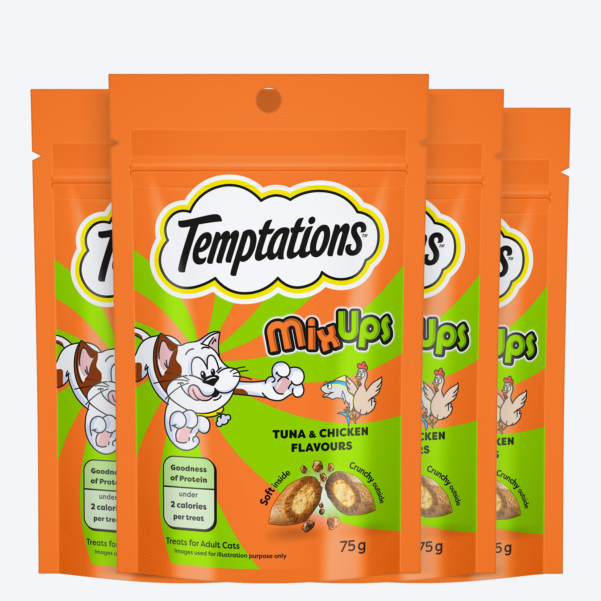 Temptations MixUps Tuna & Chicken Flavours Cat Treat - 75 g - Heads Up For Tails