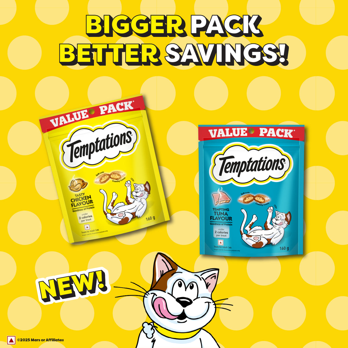 Temptations Tempting Tuna Flavour Cat Treat - 160 g - Heads Up For Tails
