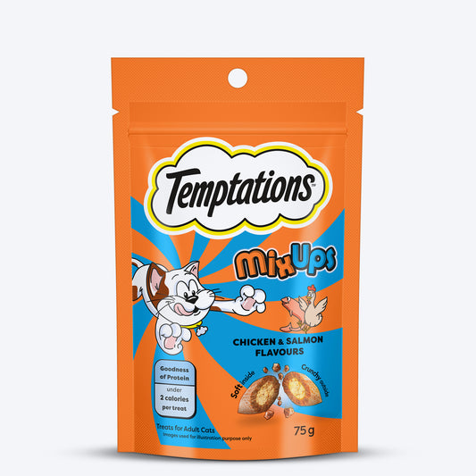 Temptations MixUps Chicken & Salmon Flavours Cat Treat - 75 g