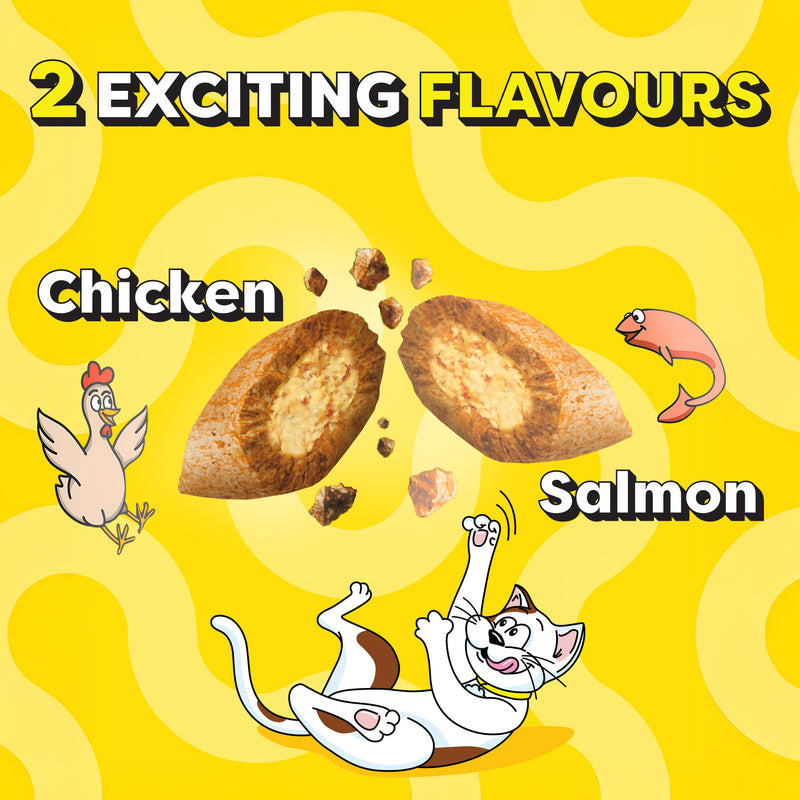 Temptations MixUps Chicken & Salmon Flavours Cat Treat - 75 g - Heads Up For Tails
