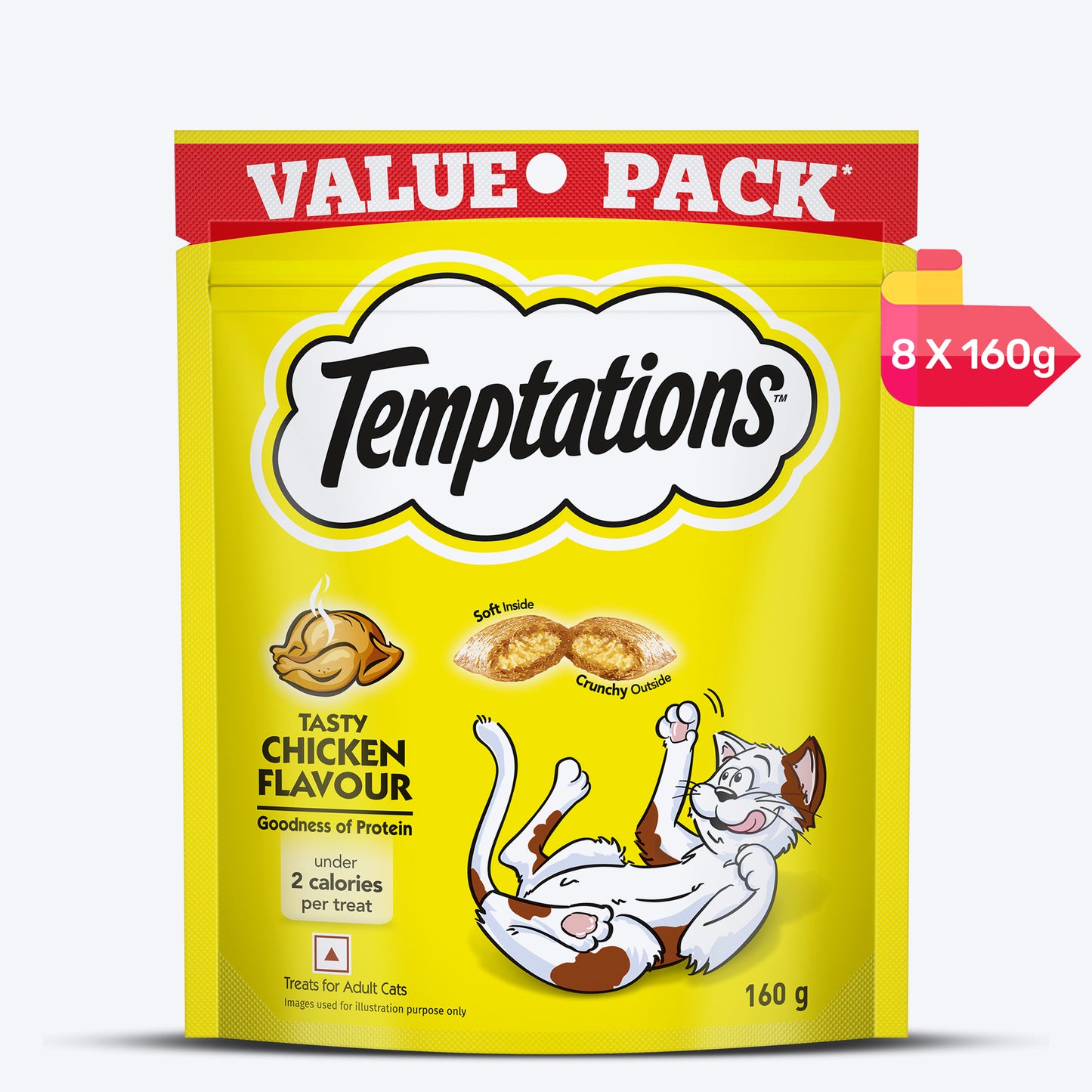 Temptations Tasty Chicken Flavour Cat Treat - 160 g - Heads Up For Tails