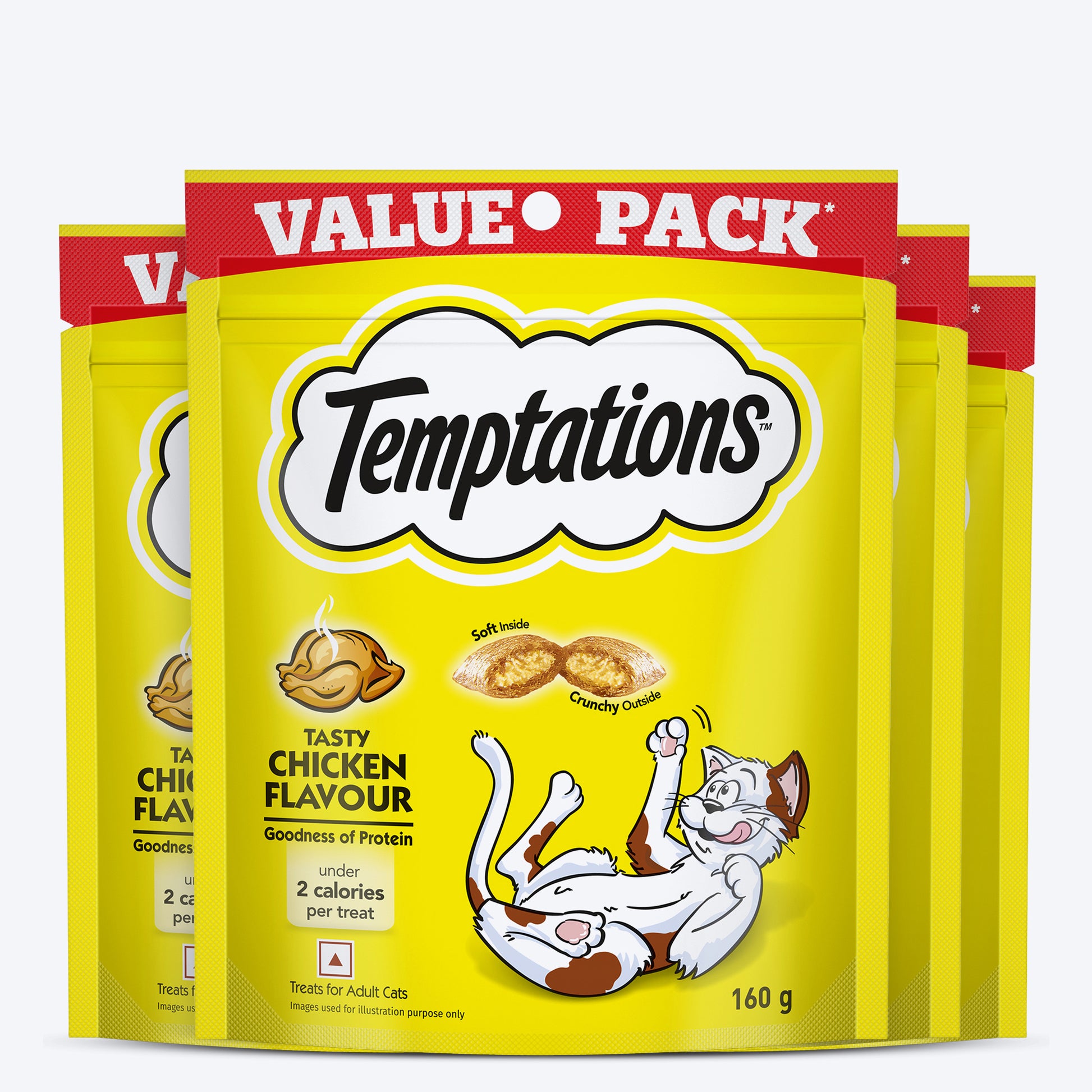 Temptations Tasty Chicken Flavour Cat Treat - 160 g - Heads Up For Tails