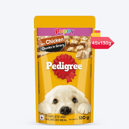 Pedigree Chicken Chunks In Gravy Puppy Wet Food - 130 g