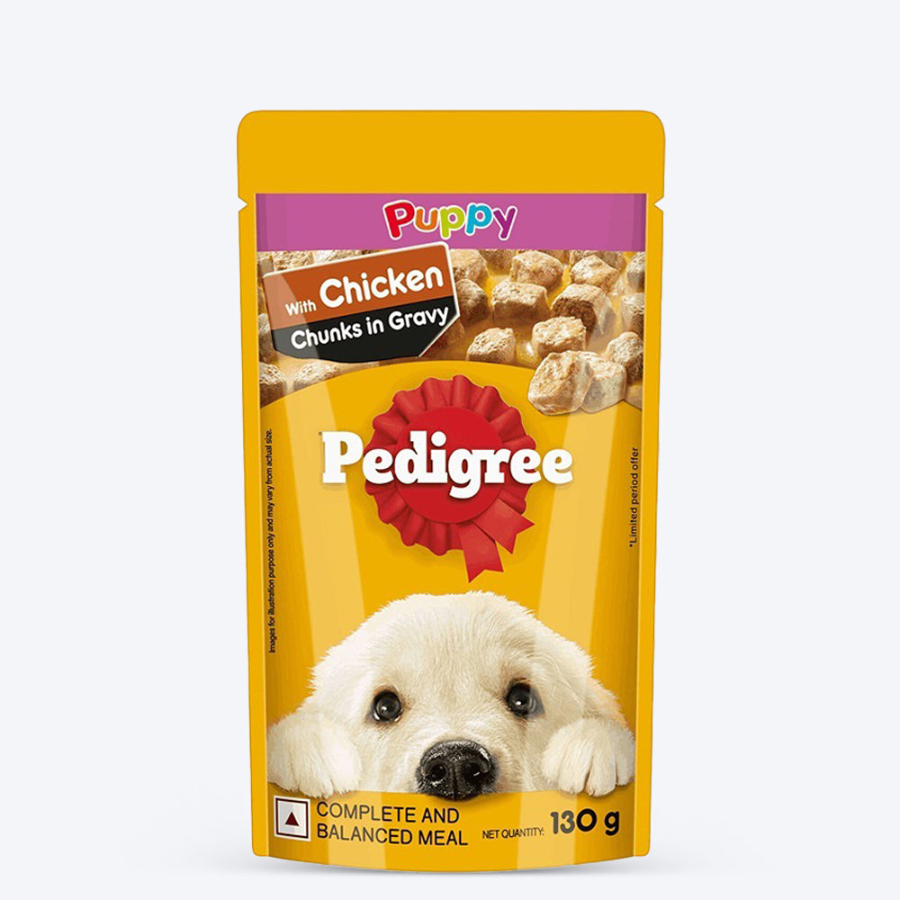 Pedigree Chicken Chunks In Gravy Puppy Wet Food - 130 g