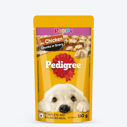 Pedigree Chicken Chunks In Gravy Puppy Wet Food - 130 g