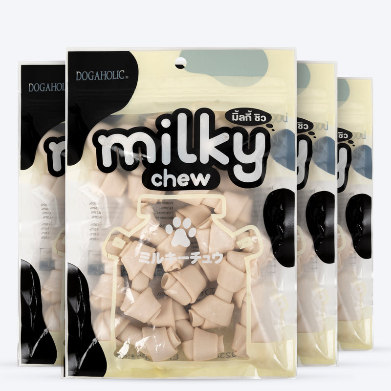 Dogaholic Milky Chew Bone Style - 15 Pcs - 180 g - Heads Up For Tails