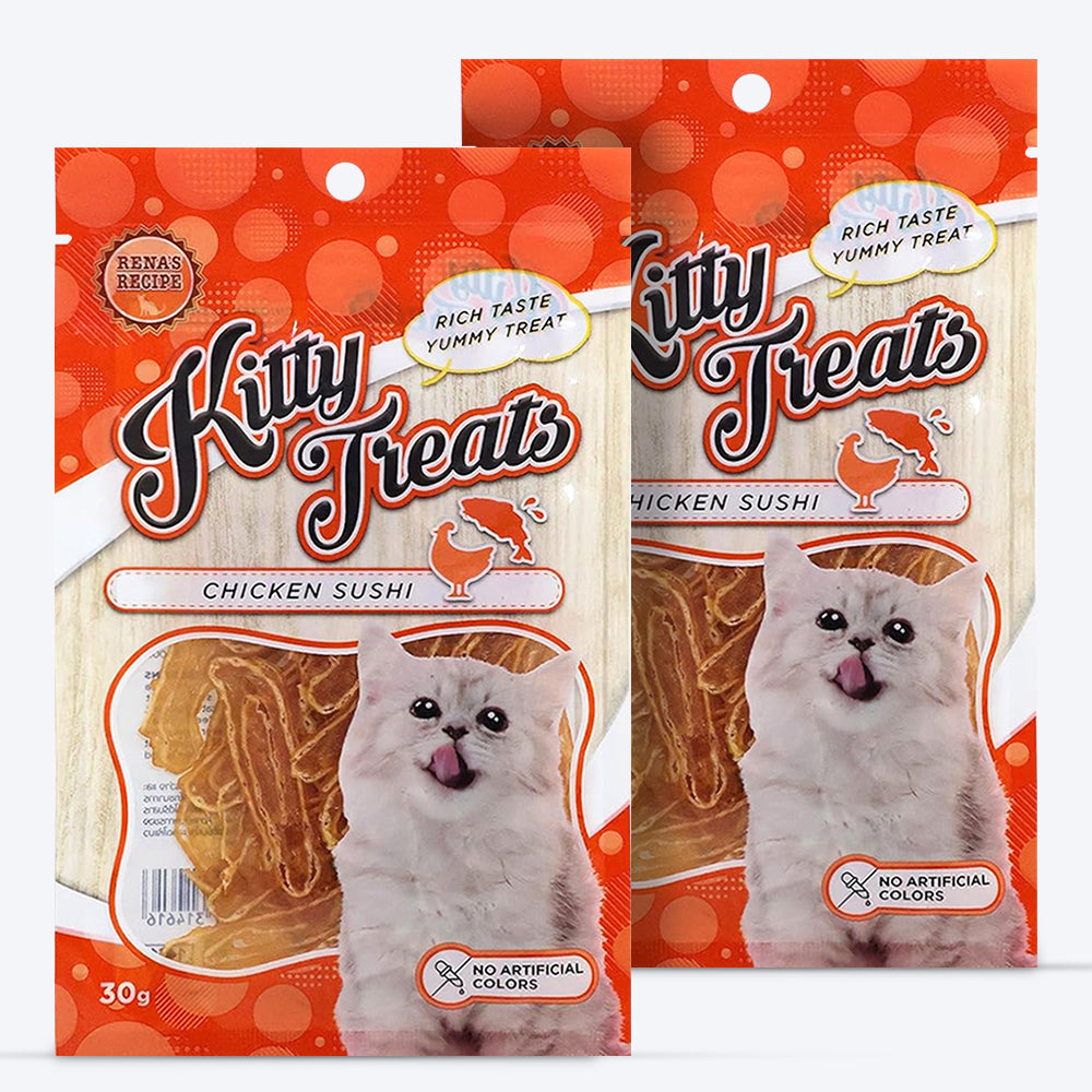 Rena's Recipe Chicken Sushi Kitten Treats - 30 g - Heads Up For Tails