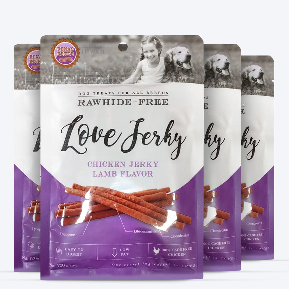 Rena's Recipe Chicken Jerky Lamb Flavor Dog Treat - 120 g - Heads Up For Tails