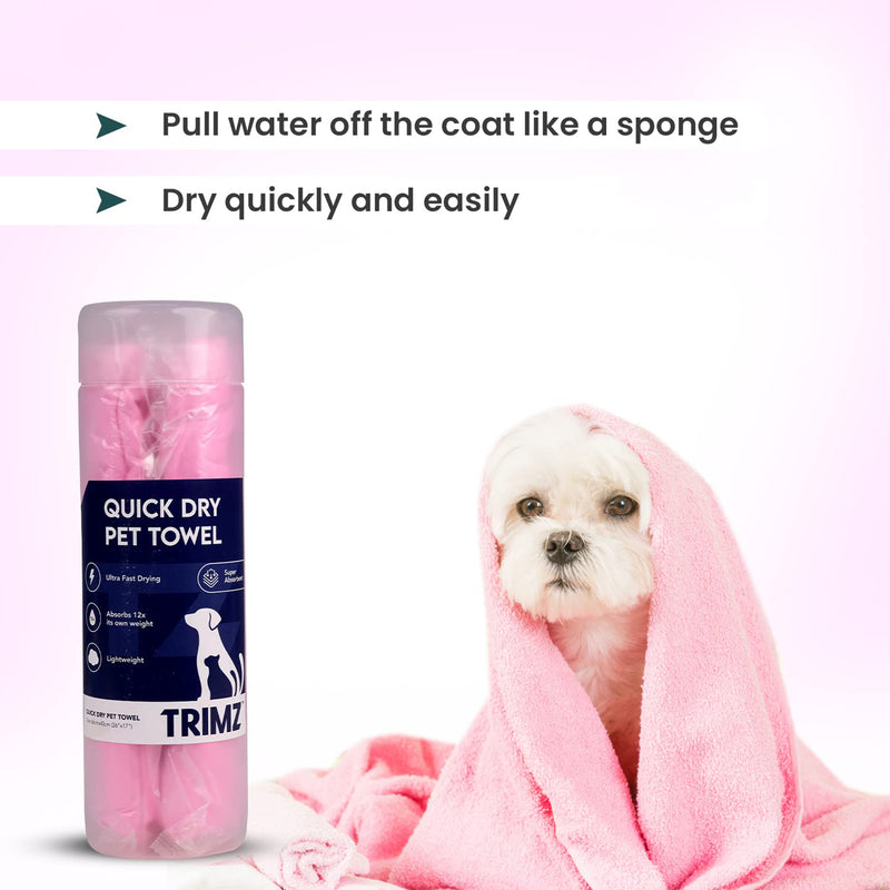 Trimz Quick Dry Absorption Pet Towel - Heads Up For Tails