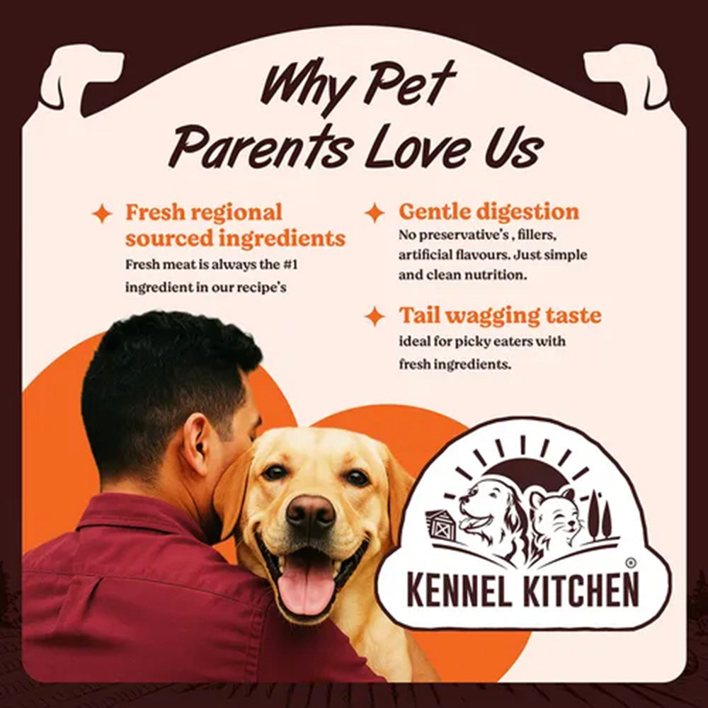 Kennel Kitchen Fish with Pumpkin Supreme Cuts In Gravy Wet Dog Food - 130 g Packs - Heads Up For Tails