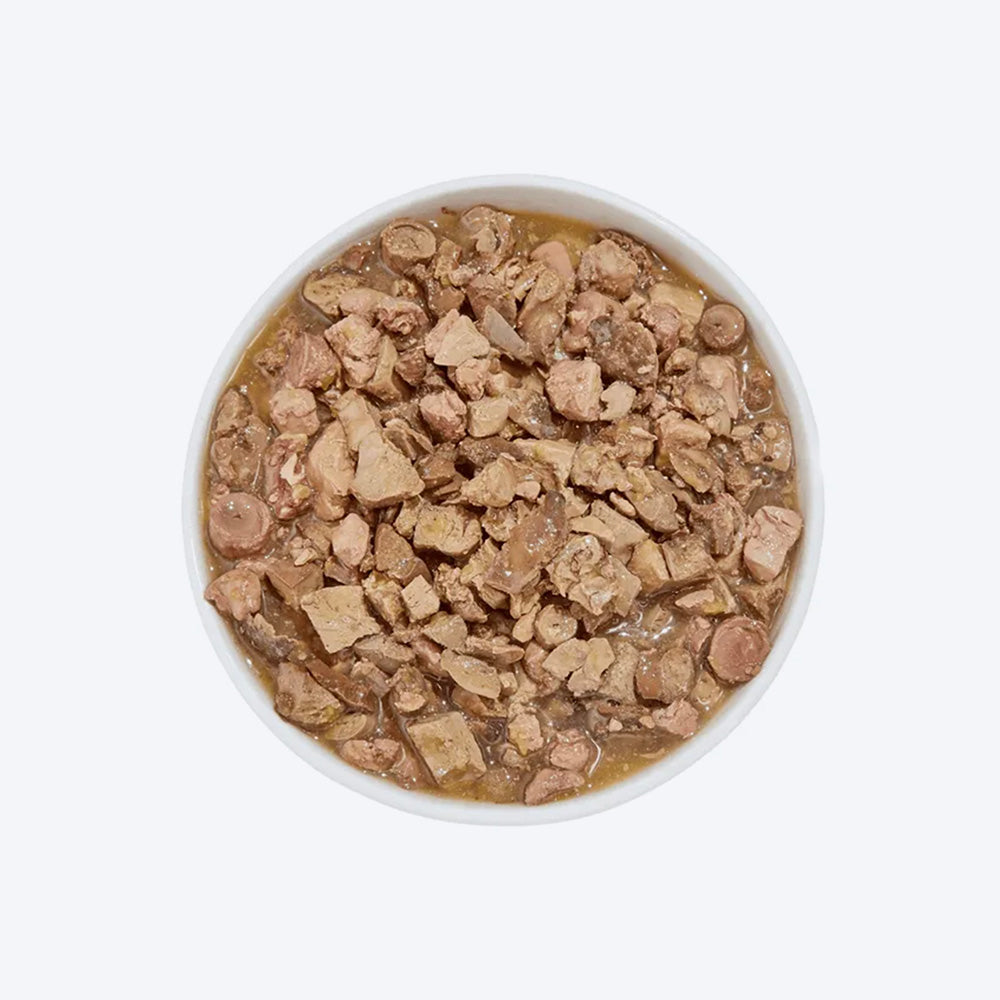 Kennel Kitchen Chicken Liver with Pumpkin Supreme Cuts In Gravy Wet Dog Food - 130 g Packs - Heads Up For Tails