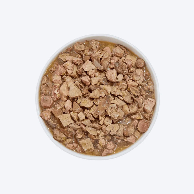 Kennel Kitchen Chicken Liver with Pumpkin Supreme Cuts In Gravy Wet Dog Food - 130 g Packs - Heads Up For Tails