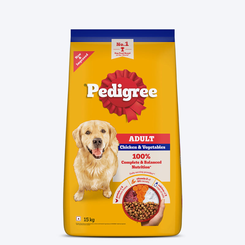 Pedigree Chicken & Vegetables Dry Food For Adult Dog - Heads Up For Tails