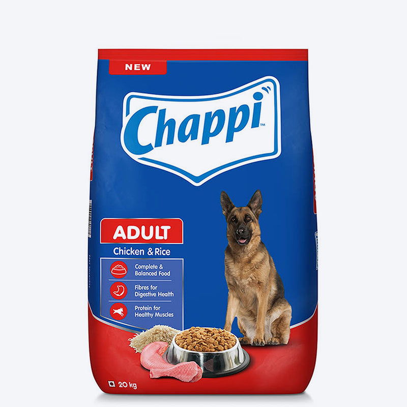 Chappi Adult (1+ Years) Dry Dog Food - Chicken and Rice - Heads Up For Tails