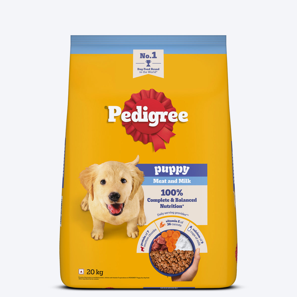 Pedigree Meat & Milk Puppy Dry Dog Food (100% Complete & Balanced Nutrition)
