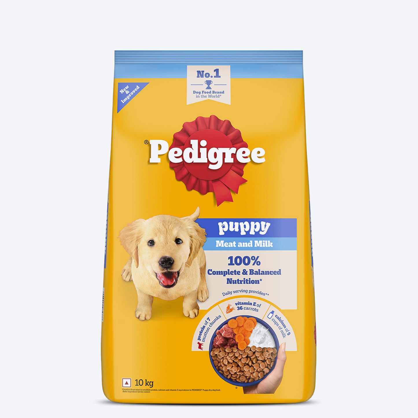 Pedigree Meat & Milk Puppy Dry Dog Food (Contains 37 Essential Nutrients)