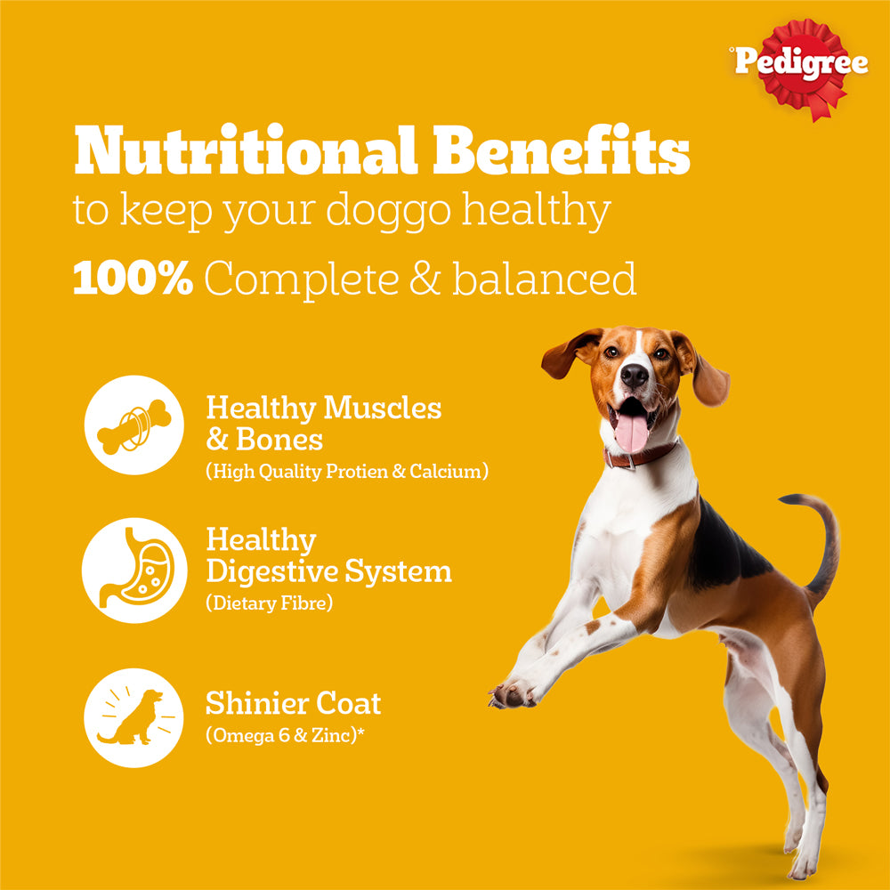 Pedigree Dog Dry Food Adult Chicken Vegetables Online in India Heads Up For Tails