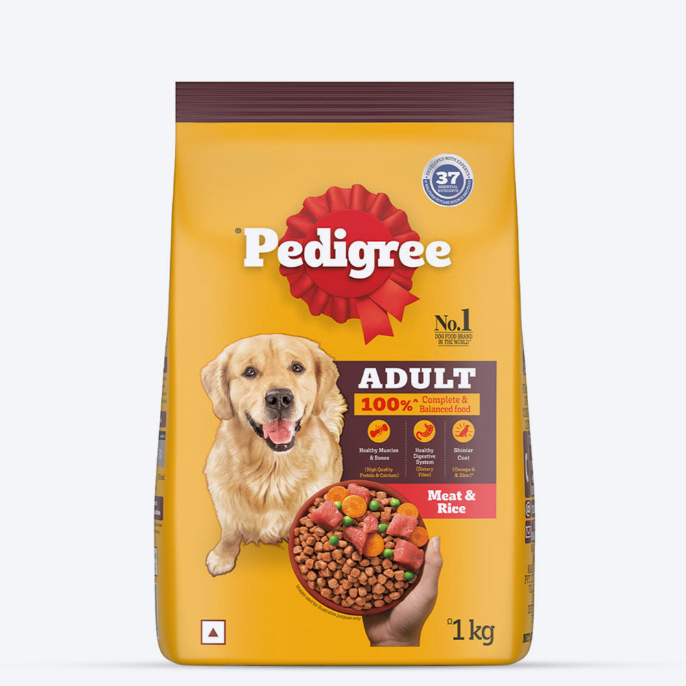Pedigree Meat & Rice Adult Dry Dog Food - Heads Up For Tails